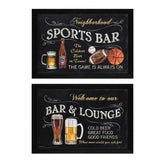 Set Of Two Sports Bar Black Framed Print Wall Art - Homeroots - Flyclothing LLC