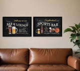 Set Of Two Sports Bar Black Framed Print Wall Art - Homeroots - Flyclothing LLC
