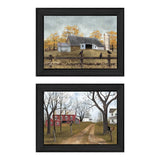 Set Of Two Country Roads 3 Black Framed Print Wall Art - Homeroots - Flyclothing LLC