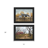 Set Of Two Country Roads 3 Black Framed Print Wall Art - Homeroots - Flyclothing LLC