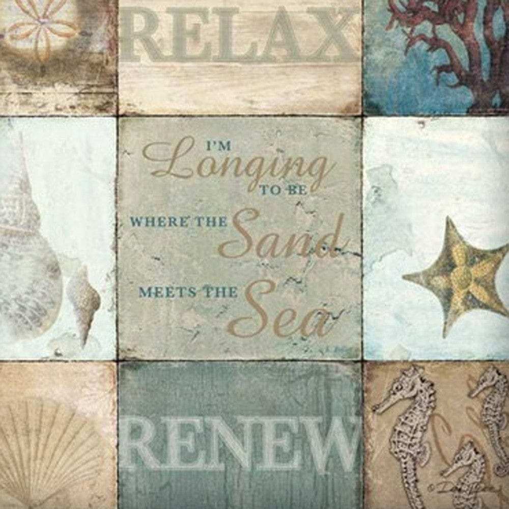 Set Of Two Sunshine Sand and Sea White Framed Print Wall Art - Homeroots - Flyclothing LLC