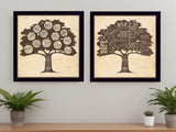 Set Of Two Family Trees Black Framed Print Wall Art - Homeroots - Flyclothing LLC