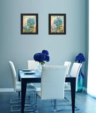 Set Of Two Paris Floral Postcard Black Framed Print Wall Art - Homeroots - Flyclothing LLC