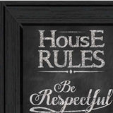 Set Of Two Family and House Rules Black Framed Print Wall Art - Homeroots - Flyclothing LLC