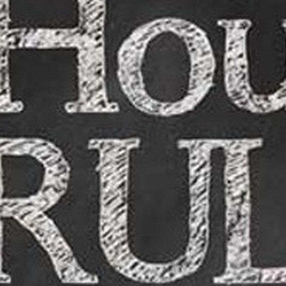 Set Of Two Family and House Rules Black Framed Print Wall Art - Homeroots - Flyclothing LLC