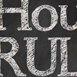 Set Of Two Family and House Rules Black Framed Print Wall Art - Homeroots - Flyclothing LLC