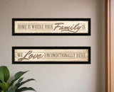 Set Of Two Love Family and Friends Black Framed Print Wall Art - Homeroots - Flyclothing LLC
