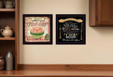 Set Of Two Around the Table Black Framed Print Wall Art - Homeroots - Flyclothing LLC