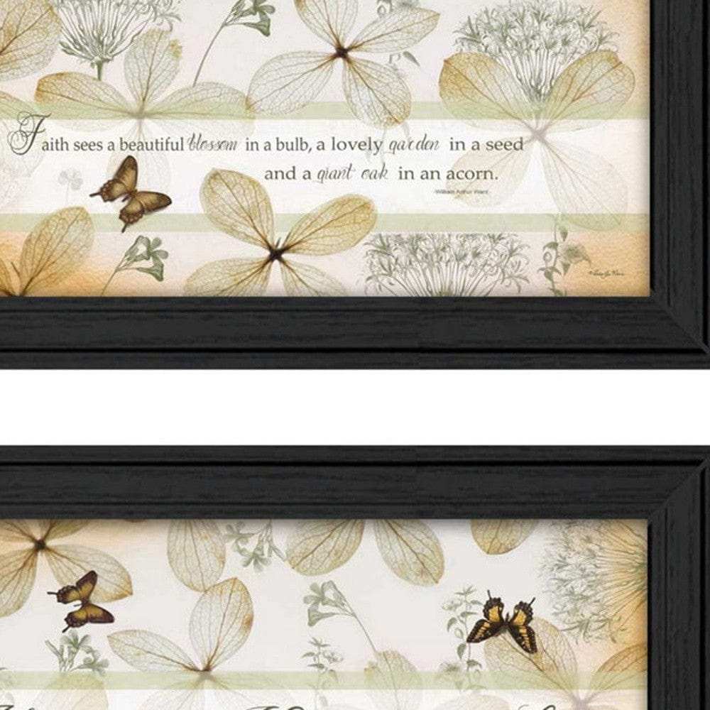 Set Of Two Plant Kindness Black Framed Print Wall Art - Homeroots - Flyclothing LLC
