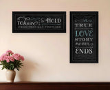 Set Of Two Love Story Black Framed Print Wall Art - Homeroots - Flyclothing LLC