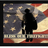 Set Of Two Firefighters One Nation Black Framed Print Wall Art - Homeroots - Flyclothing LLC