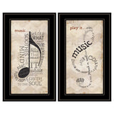 Set Of Two Music 6 Black Framed Print Wall Art - Homeroots - Flyclothing LLC