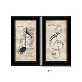 Set Of Two Music 6 Black Framed Print Wall Art - Homeroots - Flyclothing LLC