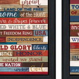 Set Of Two America Proud I Black Framed Print Wall Art - Homeroots - Flyclothing LLC