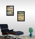 Set Of Two Today is a New Day Faux Wood Slat Black Framed Print Wall Art - Homeroots - Flyclothing LLC