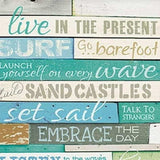 Set Of Two Live in the Present White Framed Print Wall Art - Homeroots - Flyclothing LLC