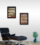 Set Of Two Family and Man Cave Rules 1 Black Framed Print Wall Art - Homeroots - Flyclothing LLC