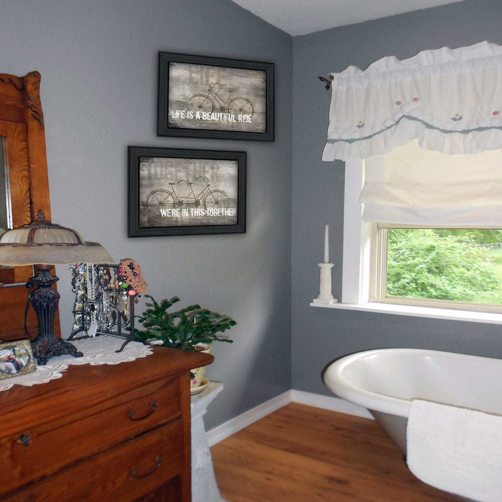 Set Of Two In this Together Black Framed Print Wall Art - Homeroots - Flyclothing LLC