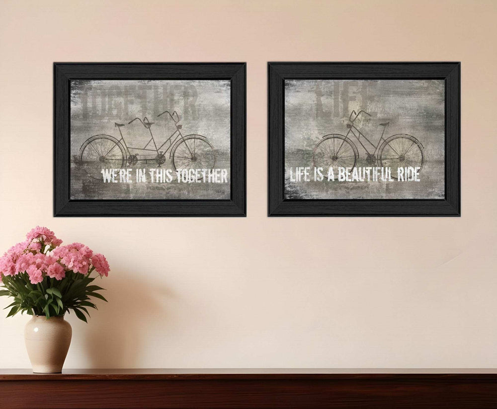 Set Of Two In this Together Black Framed Print Wall Art - Homeroots - Flyclothing LLC