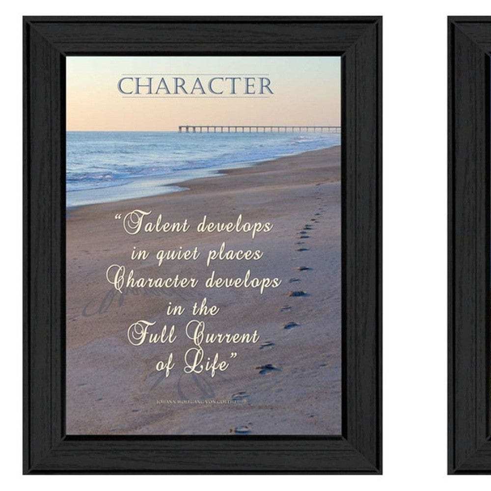 Set Of Two Character 1 Black Framed Print Wall Art - Homeroots - Flyclothing LLC