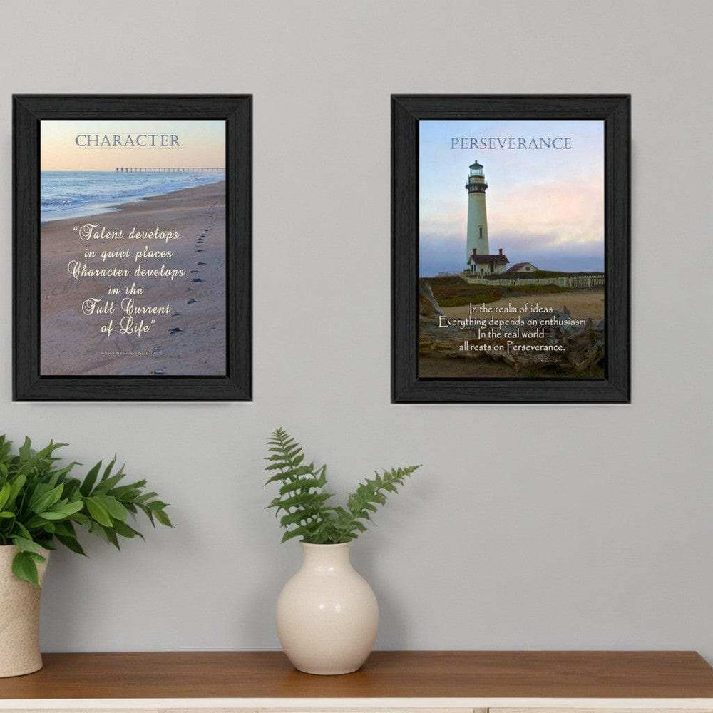 Set Of Two Character 1 Black Framed Print Wall Art - Homeroots - Flyclothing LLC