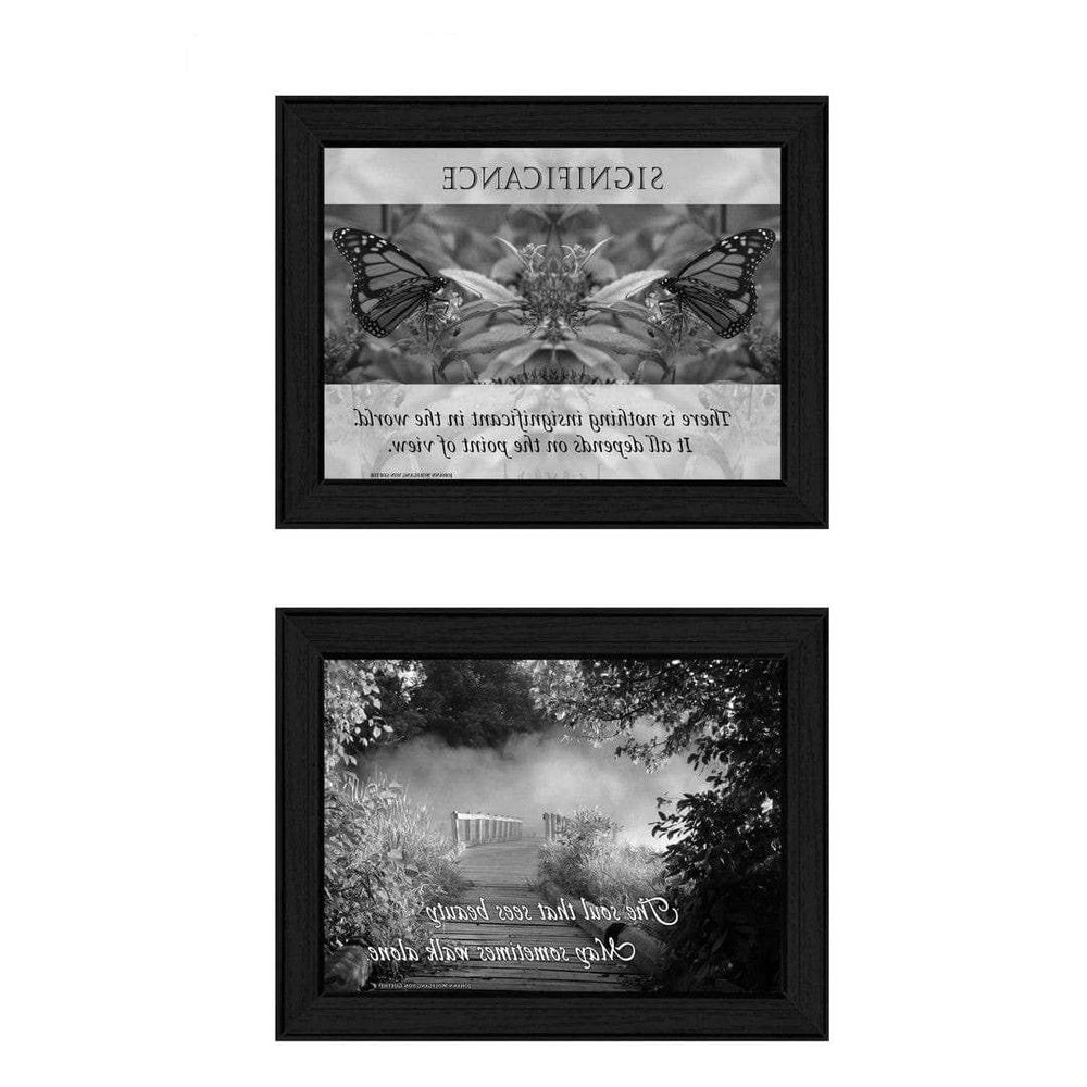 Set Of Two Beauty 2 Black Framed Print Wall Art - Homeroots - Flyclothing LLC