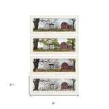 Set Of Four Four Seasons Collection II 1 White Framed Print Wall Art - Homeroots - Flyclothing LLC