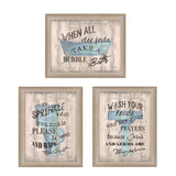 Set Of Three Humorous Brown Framed Print Bathroom Wall Art - Homeroots - Flyclothing LLC