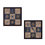 Set Of Two Coastal Collage Black Framed Print Wall Art - Homeroots - Flyclothing LLC