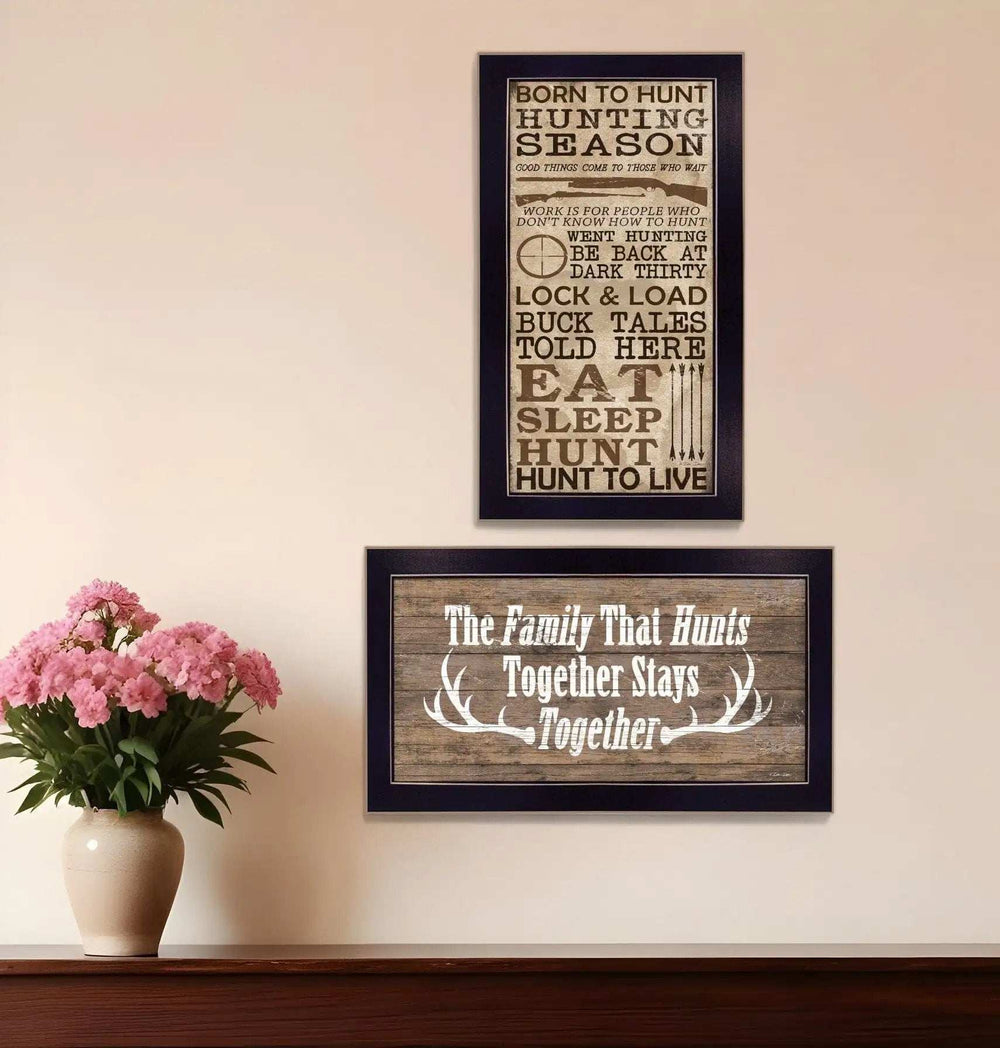 Set Of Two Hunting Season Black Framed Print Wall Art - Homeroots - Flyclothing LLC