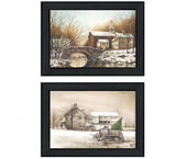 Set Of Two Winter Reflections Black Framed Print Wall Art - Homeroots - Flyclothing LLC