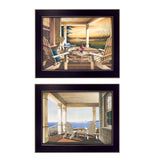 Set Of Two Veranda Views Black Framed Print Wall Art - Homeroots - Flyclothing LLC
