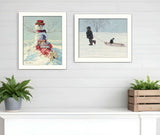 Set Of Two Snow Memories White Framed Print Wall Art - Homeroots - Flyclothing LLC