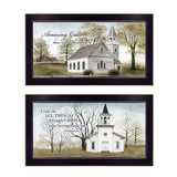 Set Of Two Amazing Grace 1 Black Framed Print Wall Art - Homeroots - Flyclothing LLC