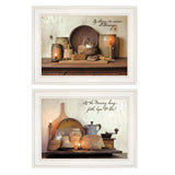 Set Of Two By Grace 4 White Framed Print Kitchen Wall Art - Homeroots - Flyclothing LLC