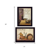 Set Of Two What I Love Most Black Framed Print Wall Art - Homeroots - Flyclothing LLC