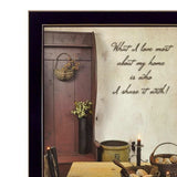 Set Of Two What I Love Most Black Framed Print Wall Art - Homeroots - Flyclothing LLC