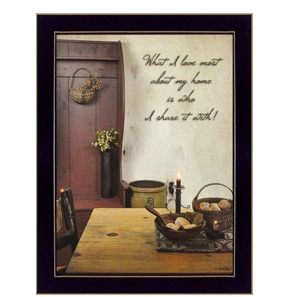Set Of Two What I Love Most Black Framed Print Wall Art - Homeroots - Flyclothing LLC
