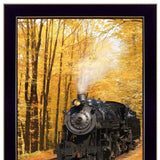 Set Of Two Vintage Locomotives Black Framed Print Wall Art - Homeroots - Flyclothing LLC