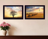 Set Of Two Amish Country Black Framed Print Wall Art - Homeroots - Flyclothing LLC
