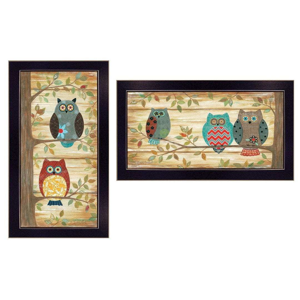 Set Of Two The Wise Owls Black Framed Print Wall Art - Homeroots - Flyclothing LLC