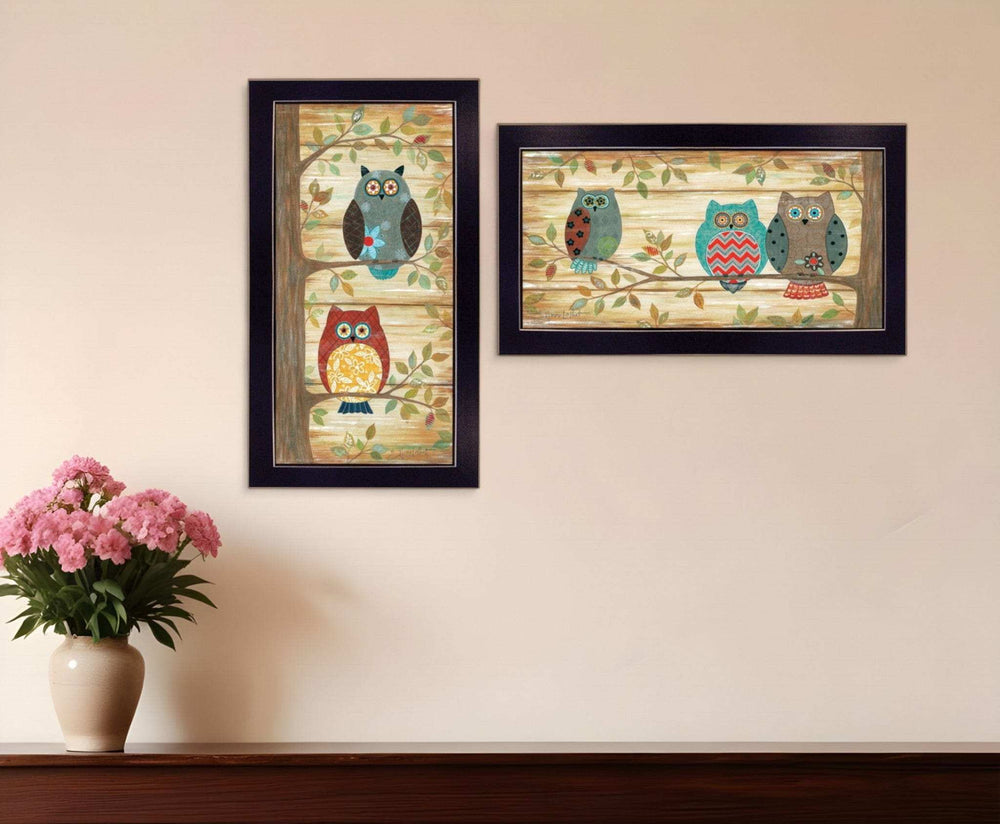 Set Of Two The Wise Owls Black Framed Print Wall Art - Homeroots - Flyclothing LLC