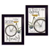 Set Of Two Pedal it Out 2 Black Framed Print Wall Art - Homeroots - Flyclothing LLC
