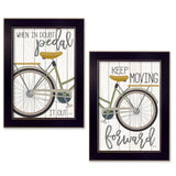 Set Of Two Pedal it Out 2 Black Framed Print Wall Art - Homeroots - Flyclothing LLC