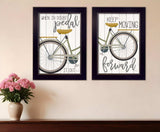 Set Of Two Pedal it Out 2 Black Framed Print Wall Art - Homeroots - Flyclothing LLC