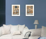 Set Of Two Where Family and Friends Gather II 2 White Framed Print Wall Art - Homeroots - Flyclothing LLC