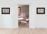 Set Of Two Hot Bath 9 Black Framed Print Bathroom Wall Art - Homeroots - Flyclothing LLC