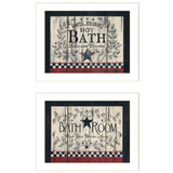 Set Of Two Hot Bath 10 White Framed Print Bathroom Wall Art - Homeroots - Flyclothing LLC