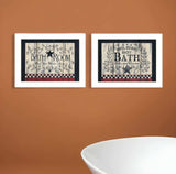 Set Of Two Hot Bath 10 White Framed Print Bathroom Wall Art - Homeroots - Flyclothing LLC