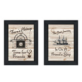 Set Of Two Friendship Journey 1 Black Framed Print Kitchen Wall Art - Homeroots - Flyclothing LLC